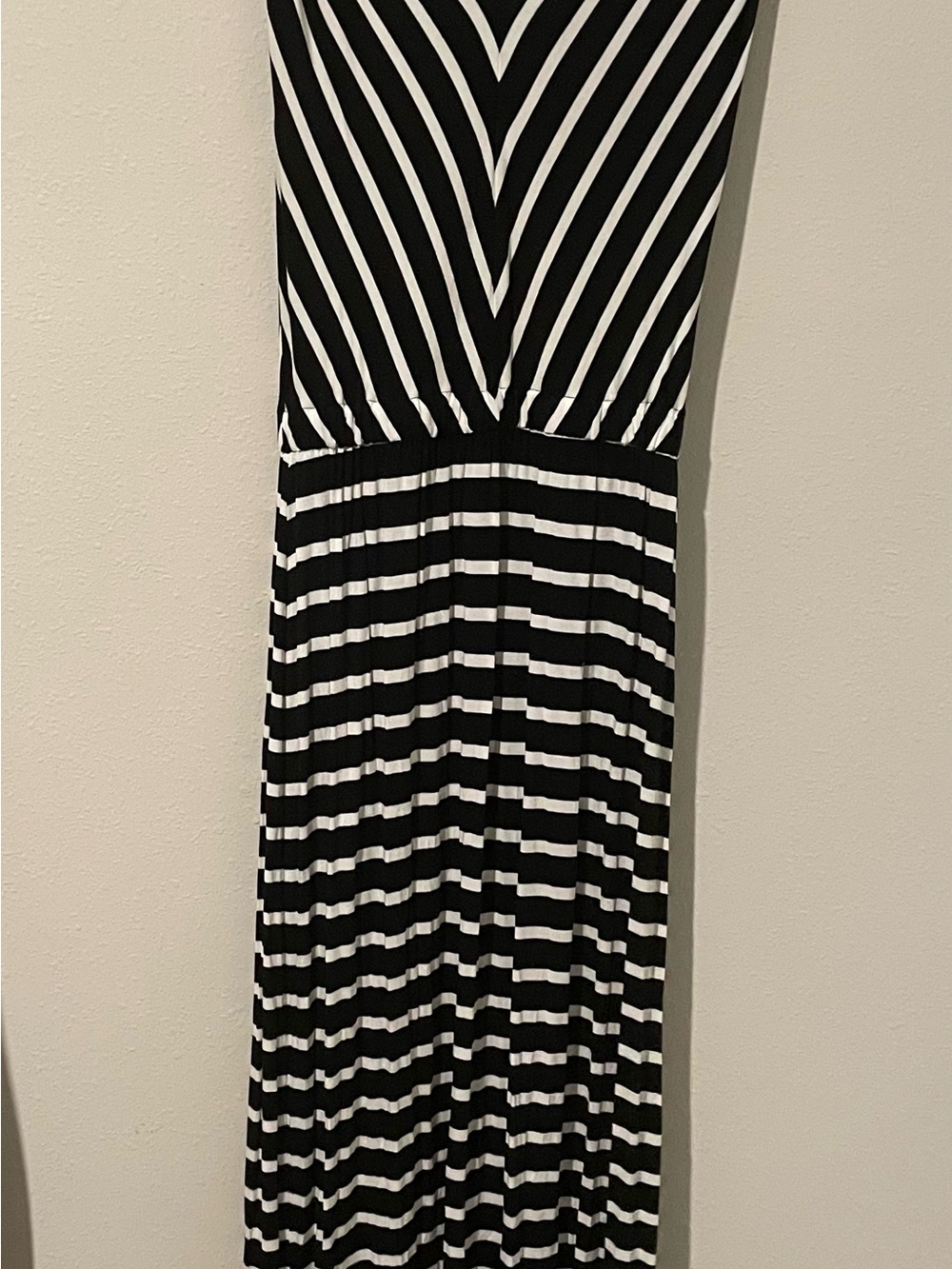 Mossimo Supply Co. Black and White Striped Maxi Dress